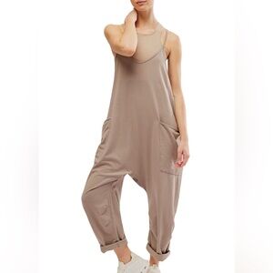 Free People Hot Shot Onesie Mocha Latte SZ Small